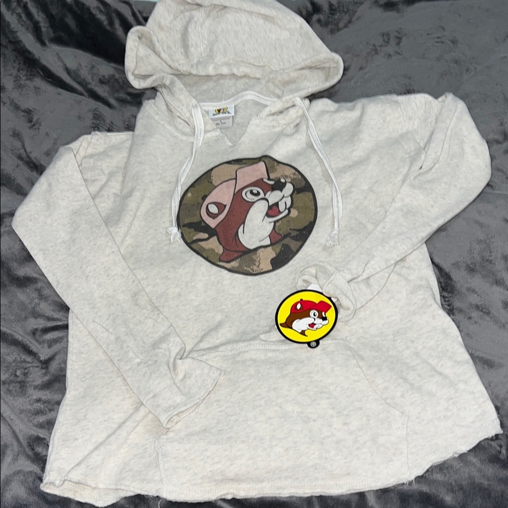 Women's Beige Graphic Hoodie